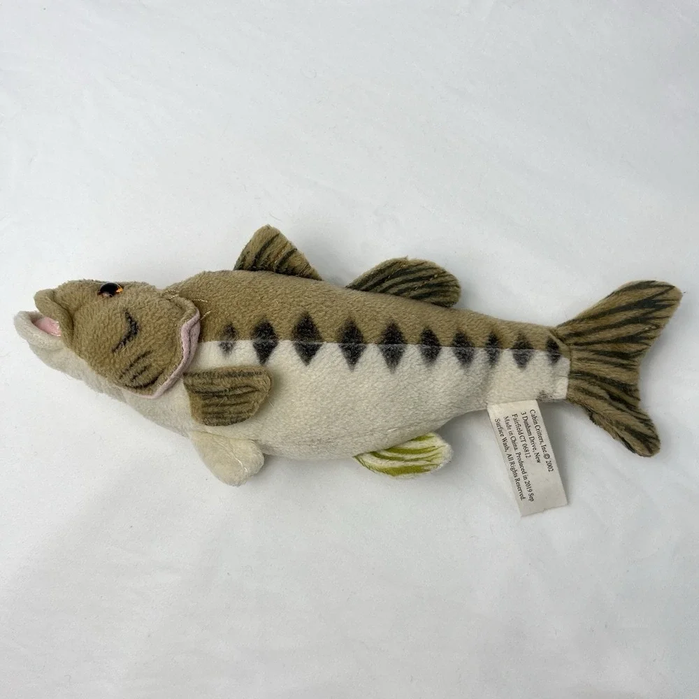Cabin Critters Stuffed Plush Large Mouth Bass Fish Animal Toy 10 Inch Freshwater
